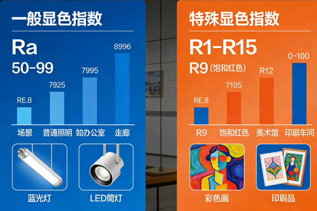 一般显色指数和特殊显色指 数