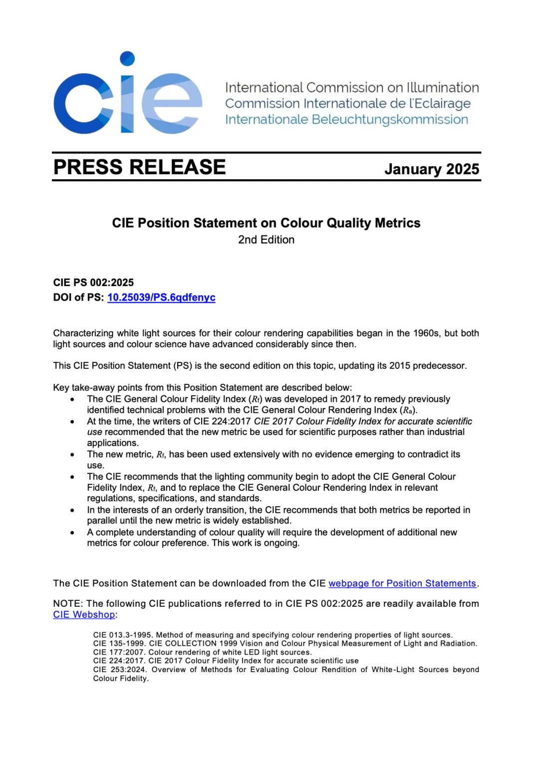 cie-光源显色性立场